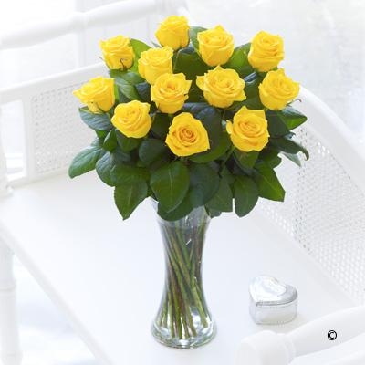 Yellow Rose Vase