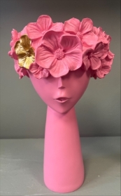 Pink Lady Ceramic Vase